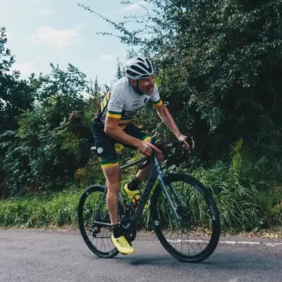 A photograph of club member Joe Strike racing at Ulley