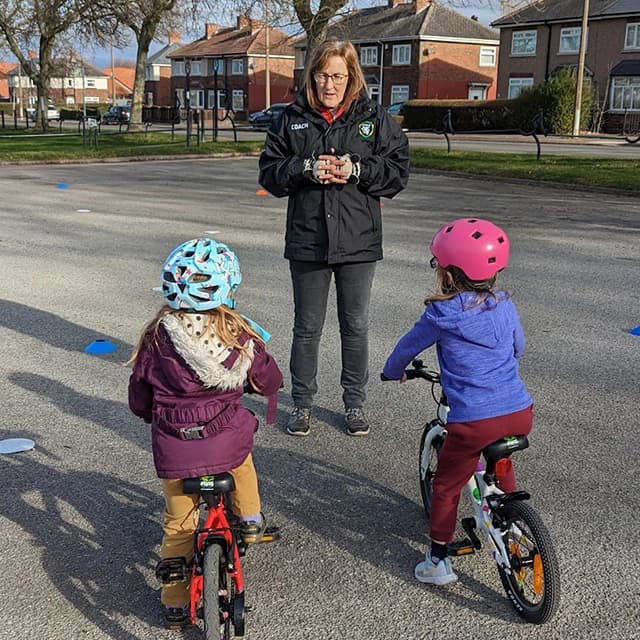 An action shot from a Go-Ride coaching session