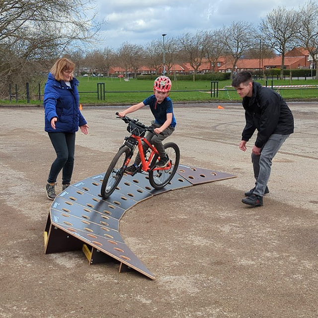 An action shot from a Go-Ride coaching session