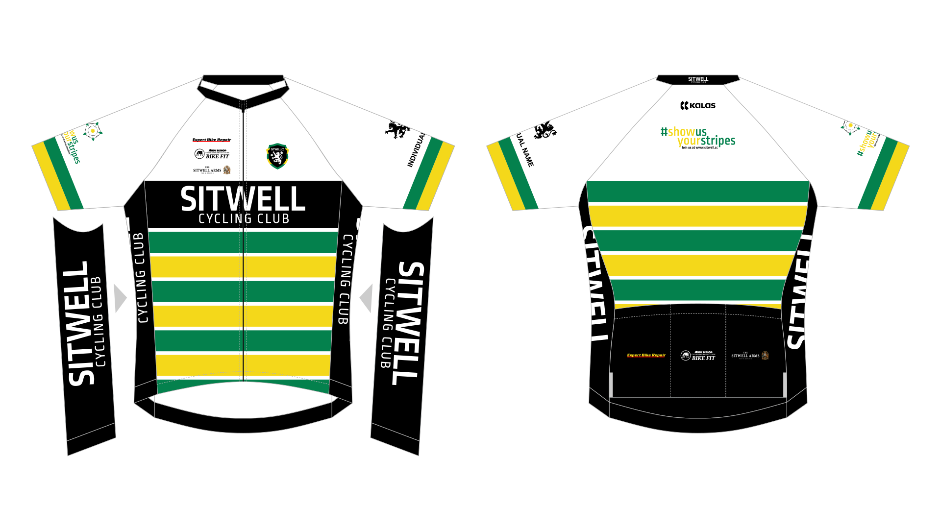 An illustration of the Sitwell Cycling Club jersey